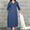 Navy Blue Light weight pure cotton Kurta Midi Dress